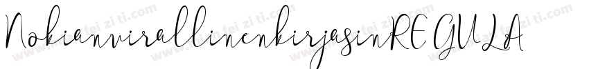 NokianvirallinenkirjasinREGULAR REG字体转换